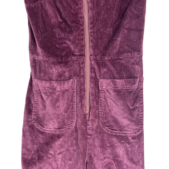 URBAN OUTFITTERS Deep plum soft corduroy short sleeve Jumpsuit  Small - Picture 9 of 16